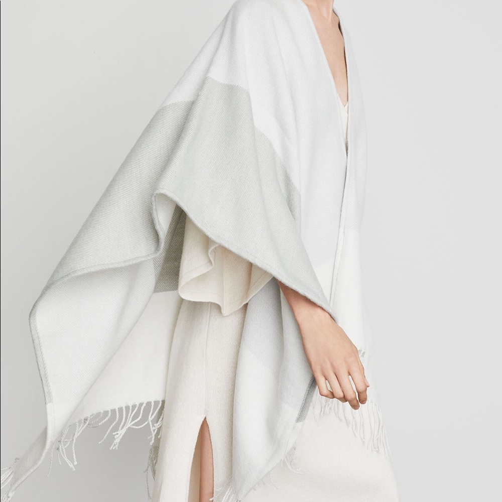 BCBG Colorblocked Twisted Fringe Ruana (NWT)